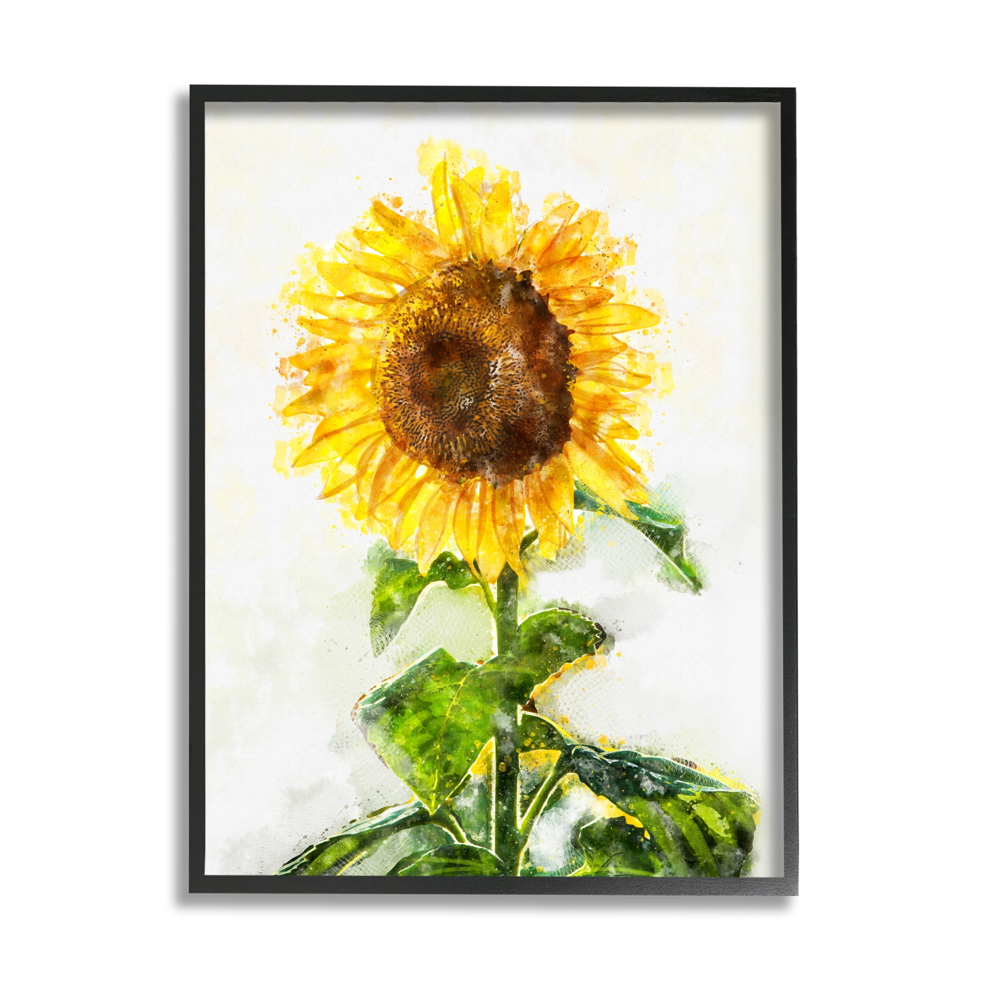 Stupell Industries Radiant Sunflower Blossom Summer Flower Green Leaves, 16 x 20, Design by Ziwei Li