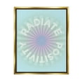 thumbnail image 1 of Stupell Industries Radiate Positivity Blue Geometric Religious Painting Gold Floater Framed Art Print Wall Art, 1 of 6