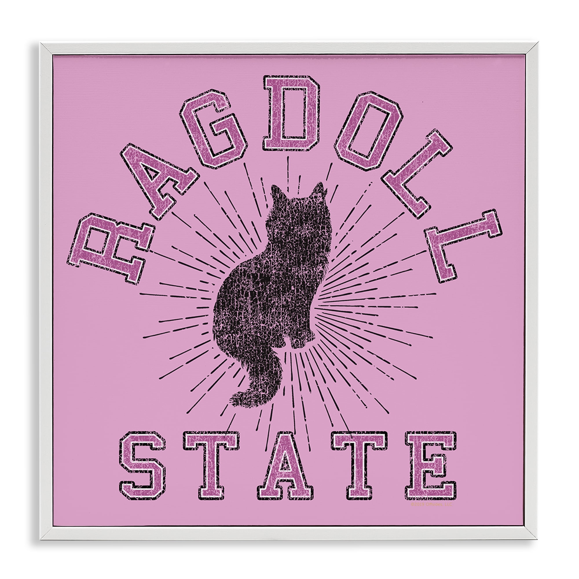 Stupell Industries Ragdoll Cat State Animals Painting White Framed Art Print Wall Art, 12 x 12