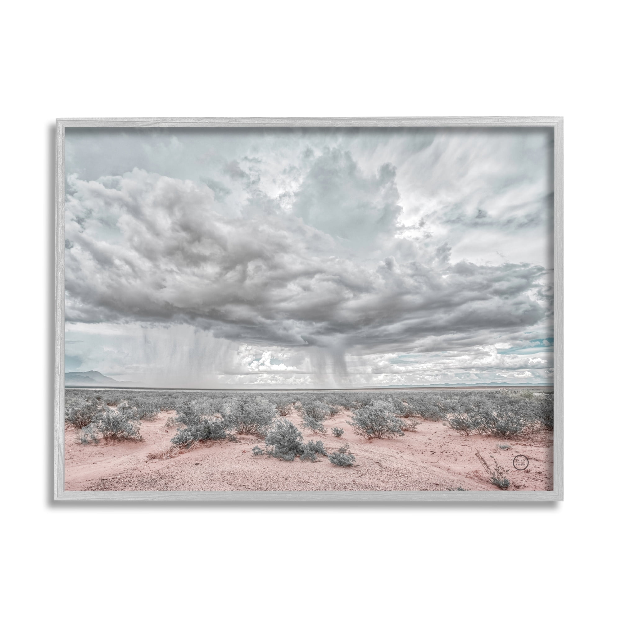 Stupell Industries Rain Cloud Desert Landscape Outdoor Brush Storm Weather, 14 x 11, Design by Nathan Larson