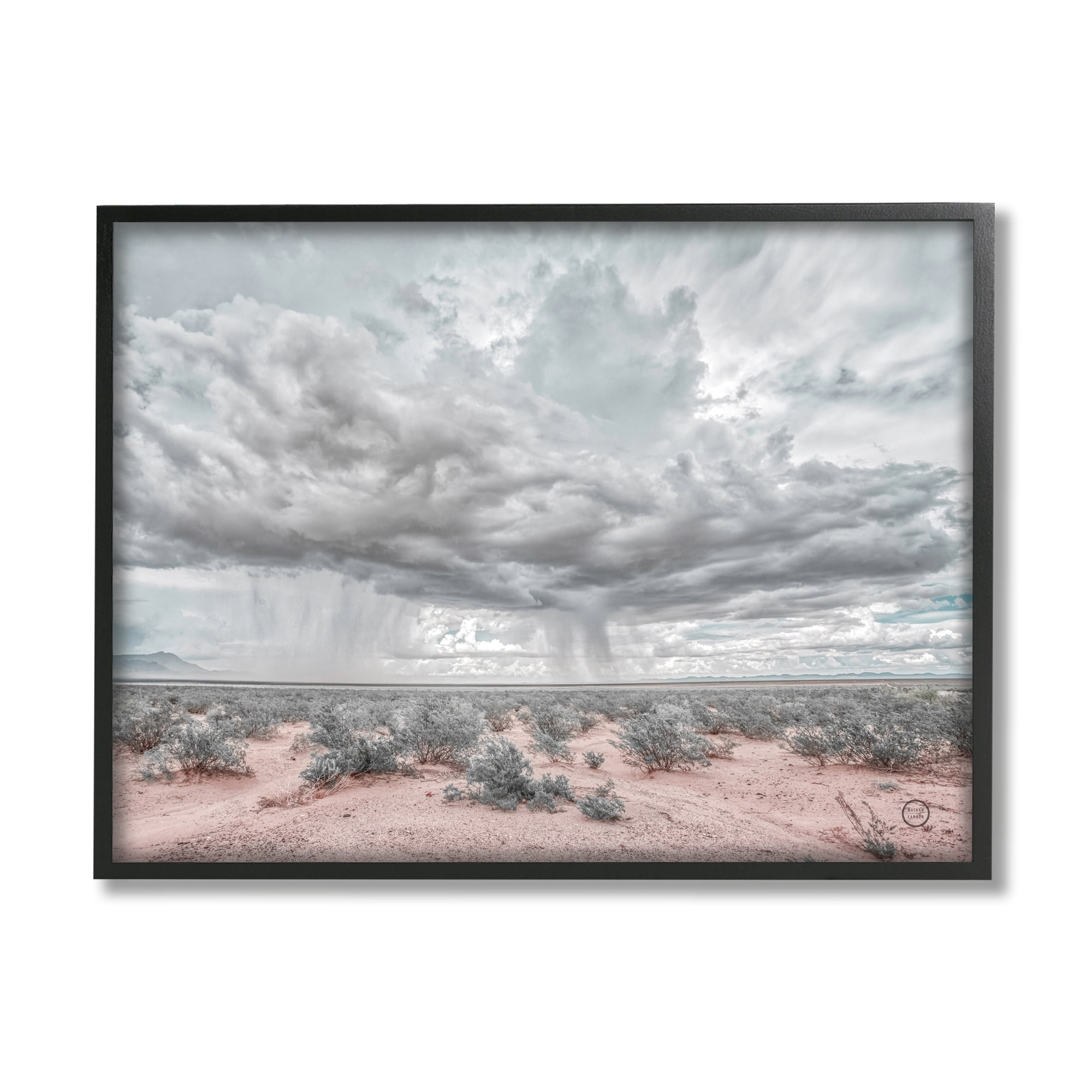 Stupell Industries Rain Cloud Desert Landscape Outdoor Brush Storm Weather, 20 x 16, Design by Nathan Larson