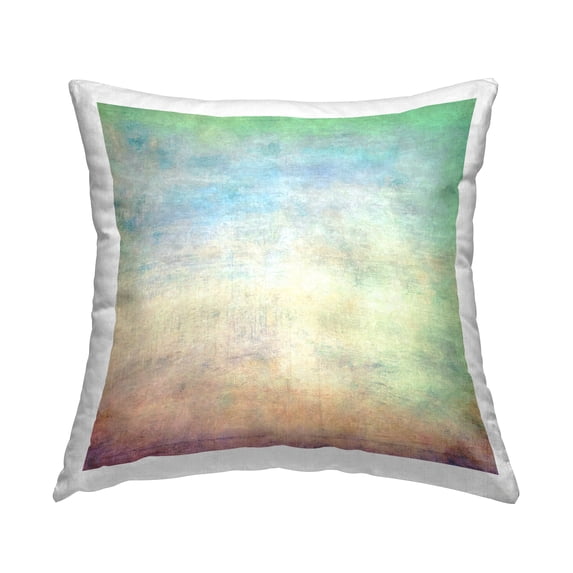 Stupell Industries Rainbow Abstract Distressed Printed Throw Pillow Design by Denise Dundon