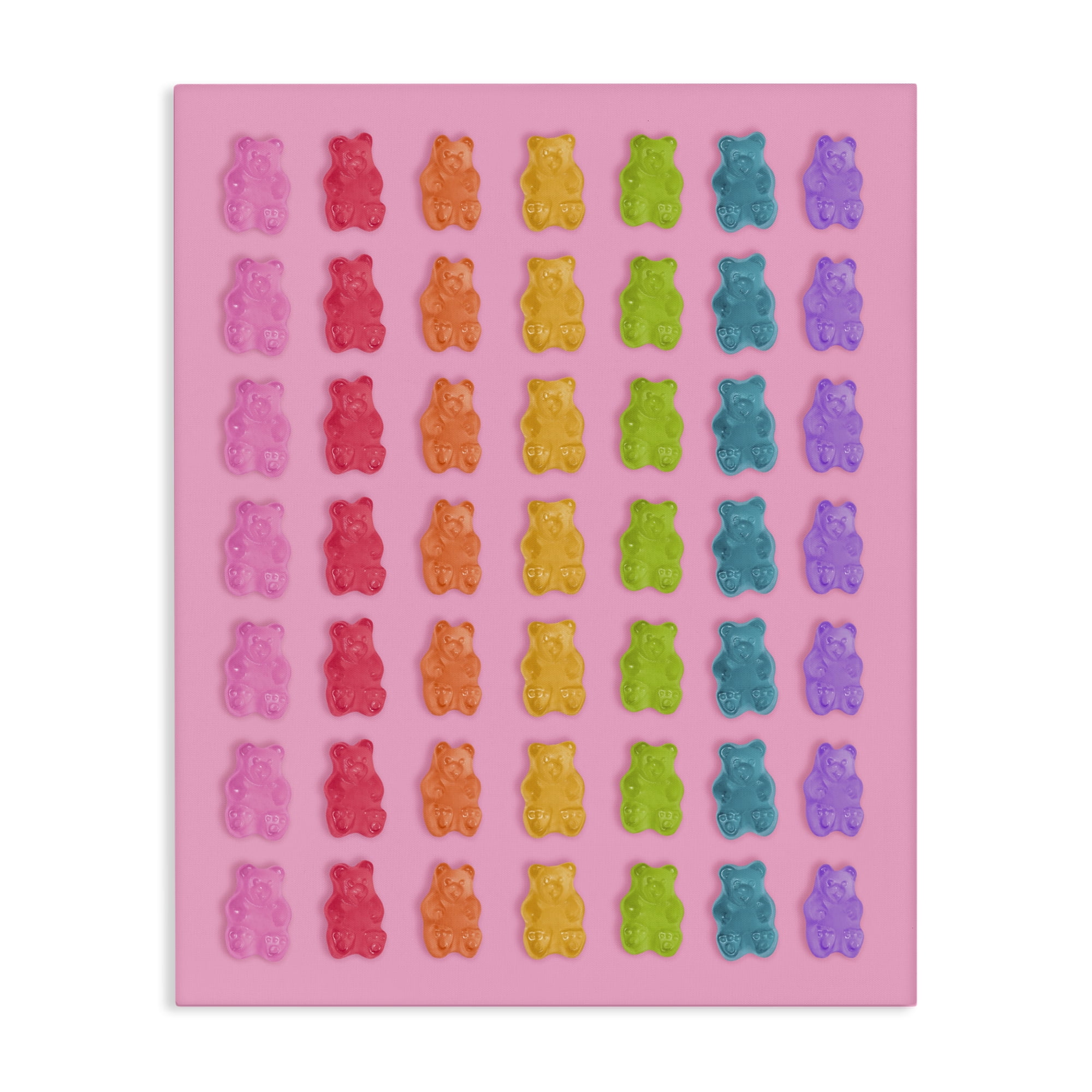 Stupell Industries Rainbow Bears in Stripes Canvas Wall Art, design by LISH Creative
