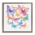thumbnail image 1 of Stupell Industries Bohemian Rainbow Butterflies Rabble Brown Floating Frame Canvas Art, 25 x 25, by Creative Studio, 1 of 8