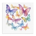 thumbnail image 1 of Stupell Industries Bohemian Rainbow Butterflies Rabble Canvas Art, 17 x 17, by Creative Studio, 1 of 8