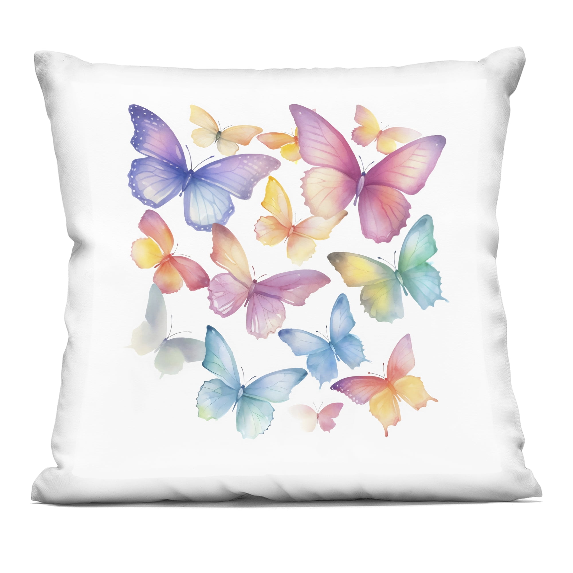 Stupell Industries Rainbow Butterflies Rabble Decorative Printed Throw Pillow, design by Creative Studio