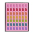 thumbnail image 1 of Stupell Industries Contemporary Rainbow Candy Bears on Pink Black Framed Giclee Art, 24 x 30, by LISH Creative, 1 of 8