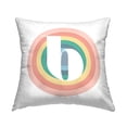 thumbnail image 1 of Stupell Industries Rainbow Circle Letter B Square Decorative Printed Throw Pillow, 18 x 18, 1 of 4