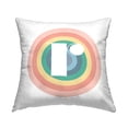 thumbnail image 1 of Stupell Industries Rainbow Circle Letter R Square Decorative Printed Throw Pillow, 18 x 18, 1 of 4