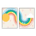 thumbnail image 1 of Stupell Industries Rainbow Cloud Daydream Quote Heart Patten Design, 16 x 20, Design by Daphne Polselli, 1 of 8