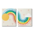 thumbnail image 1 of Stupell Industries Rainbow Cloud Daydream Quote Heart Patten Design Kids Painting Gallery-Wrapped Canvas Print Wall Art Set of 2, 24 x 30, Design by Daphne Polselli, 1 of 5