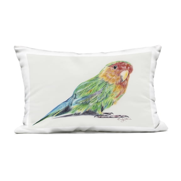 Stupell Industries Rainbow Gradient Parakeet Outdoor Printed Pillow, design by Cady Driver