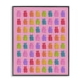 thumbnail image 1 of Stupell Industries Contemporary Rainbow Gummy Bear Candies Black Framed Giclee Art, 16 x 20, by LISH Creative, 1 of 8