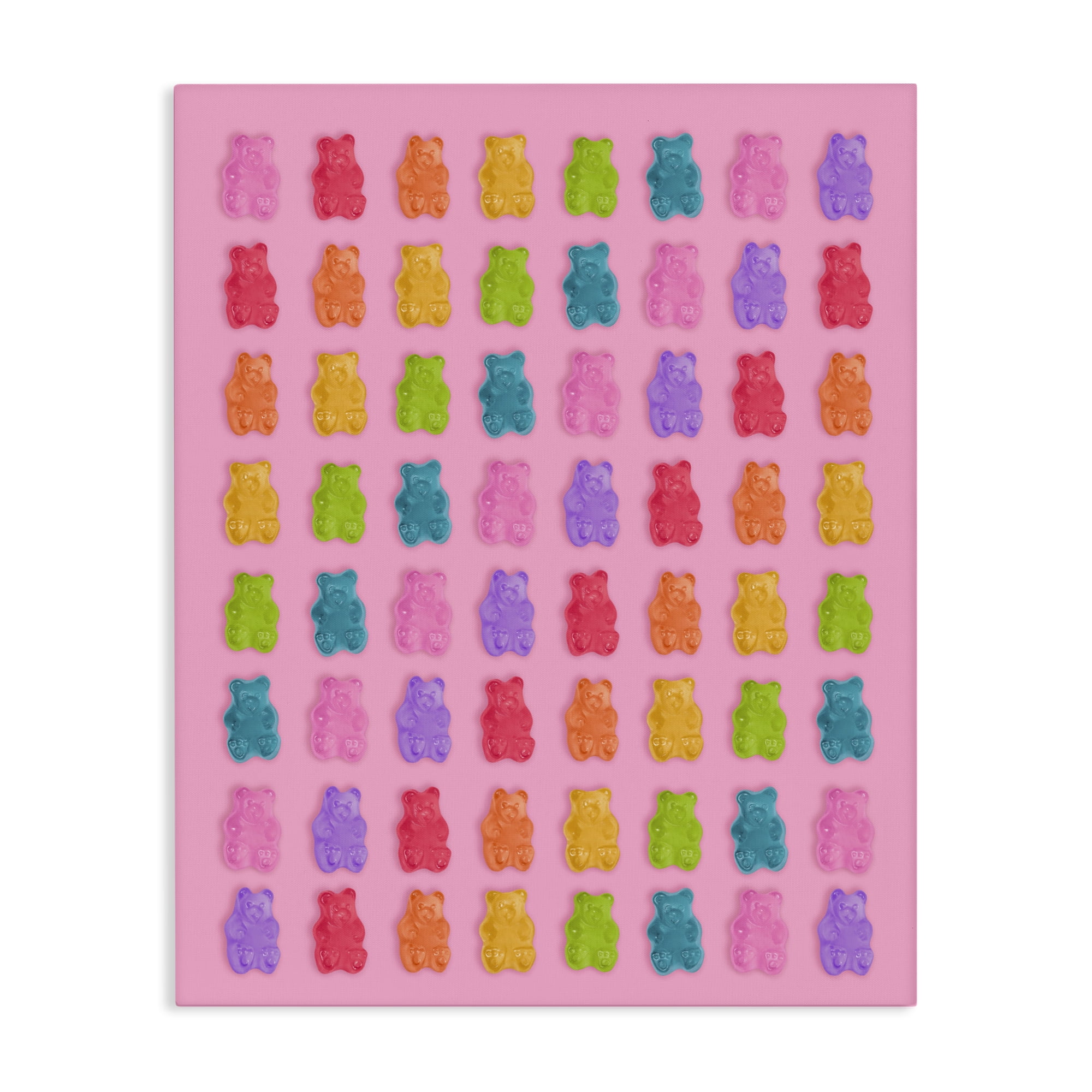 Stupell Industries Rainbow Gummy Bear Candies Canvas Wall Art, design by LISH Creative