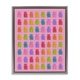 thumbnail image 1 of Stupell Industries Contemporary Rainbow Gummy Bear Candies Gray Floating Frame Canvas Art, 25 x 31, by LISH Creative, 1 of 8