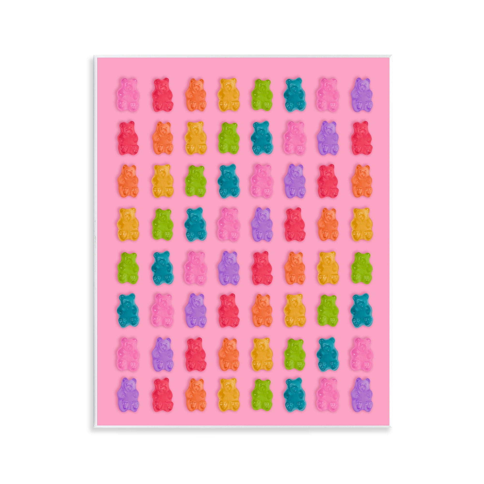 Stupell Industries Rainbow Gummy Bear Candies Wall Plaque Art, design by LISH Creative