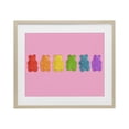 thumbnail image 1 of Stupell Industries Contemporary Rainbow Gummy Bears on Pink Birch Framed Print Under Glass, 16 x 13, by LISH Creative, 1 of 8