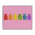 thumbnail image 1 of Stupell Industries Contemporary Rainbow Gummy Bears on Pink Gray Framed Giclee Art, 20 x 16, by LISH Creative, 1 of 8