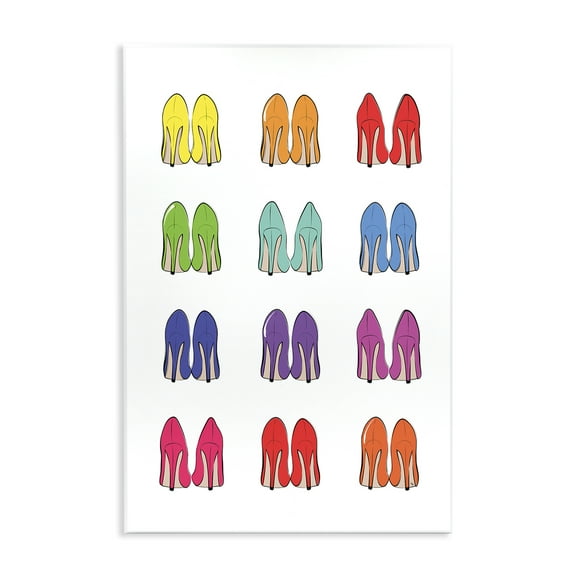 Stupell Industries Rainbow High Heels Beauty & Fashion Painting Unframed Art Print Wall Art, 10 x 15