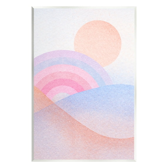 Stupell Industries Rainbow Hills Landscape Blue Ombre Landscape Painting Unframed Art Print Wall Art