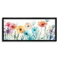thumbnail image 1 of Stupell Industries Rainbow Hued Blossoms Botanical & Floral Painting Black Framed Art Print Wall Art, 30 x 13, 1 of 9
