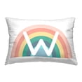 thumbnail image 1 of Stupell Industries Rainbow Initial W Decorative Printed Throw Pillow, 14 x 20, 1 of 5