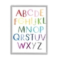 thumbnail image 1 of Stupell Industries Rainbow Letters of English Alphabet Playful ABC Chart Art for Kids Painting Gray Framed Art Print Wall Art, 11 x 14, 1 of 7