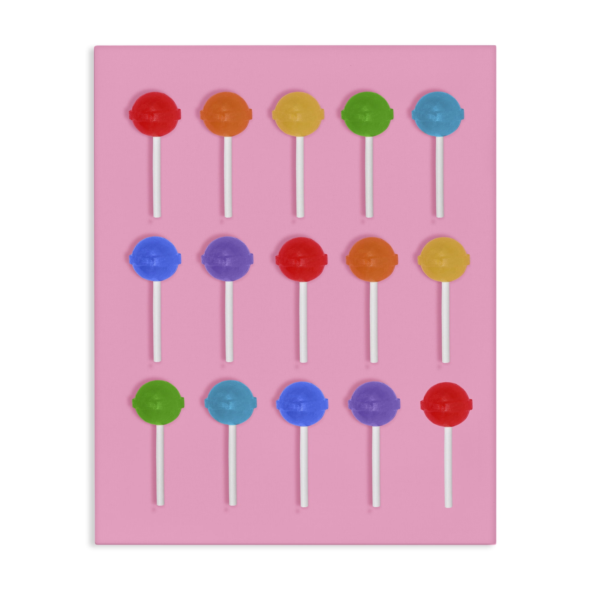 Stupell Industries Rainbow Lollipop Grid Canvas Wall Art, design by LISH Creative