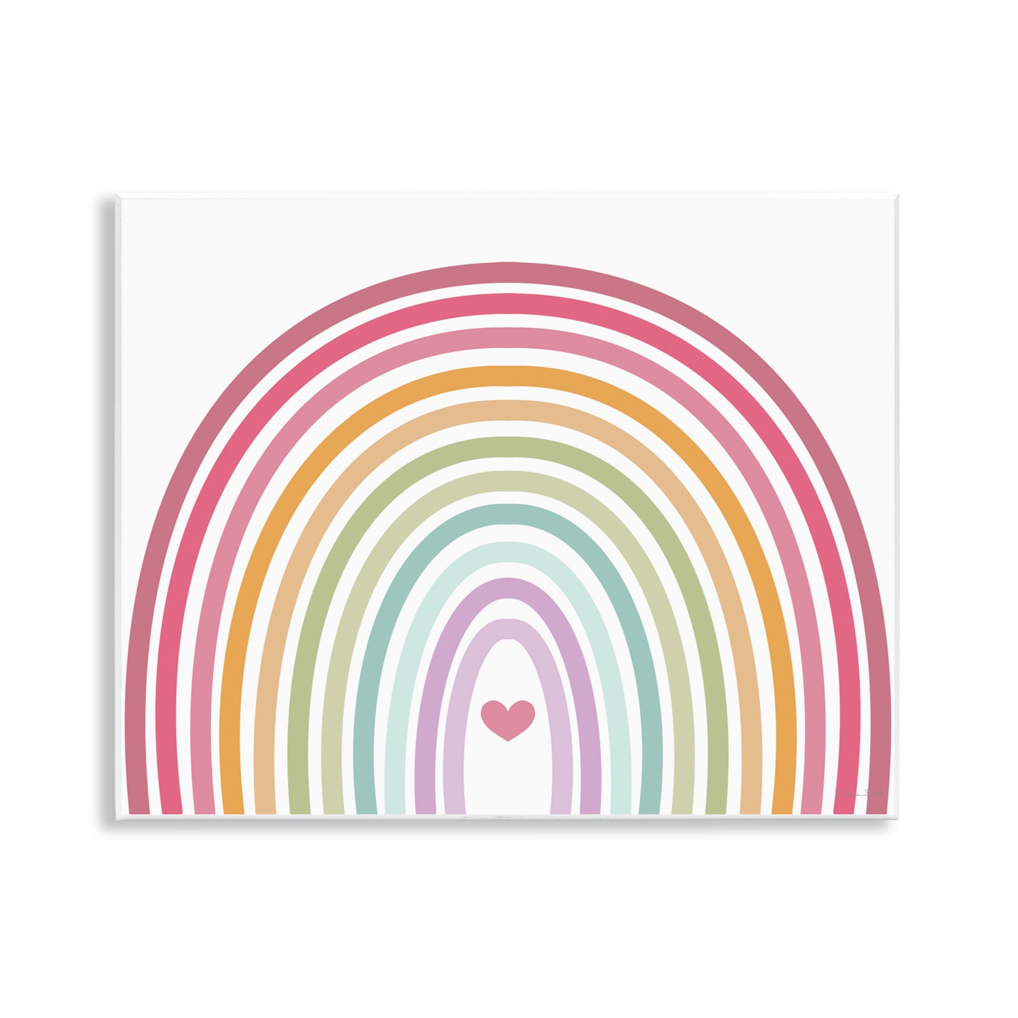 Stupell Industries Rainbow Love & Heart Wall Plaque Art, design by Susan Ball