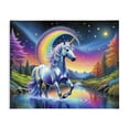 thumbnail image 1 of Stupell Industries Contemporary Rainbow Prism Unicorn Canvas Art, 48 x 36, by Tabz Jones, 1 of 8