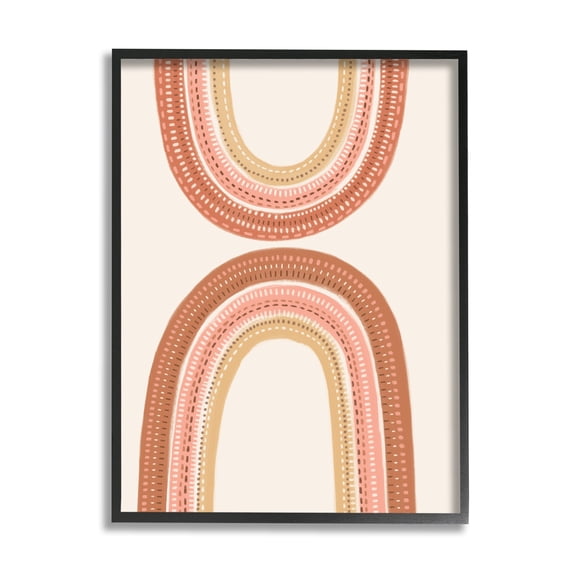 Stupell Industries Rainbow Reflection Earth Color Palette Crochet Inspired Pattern,11 x 14, Design by Nancy McKenzie
