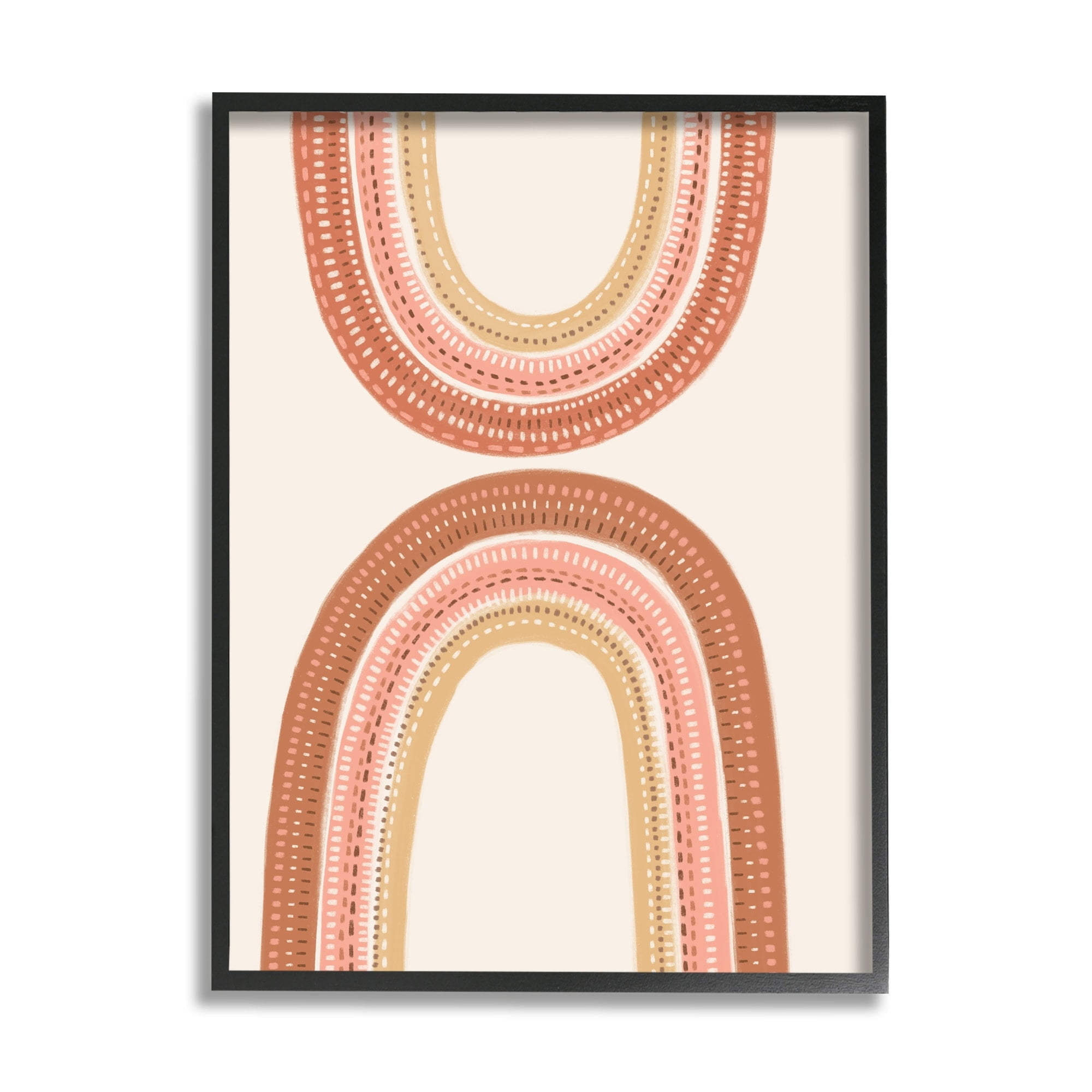 Stupell Industries Rainbow Reflection Earth Color Palette Crochet Inspired Pattern,24 x 30, Design by Nancy McKenzie