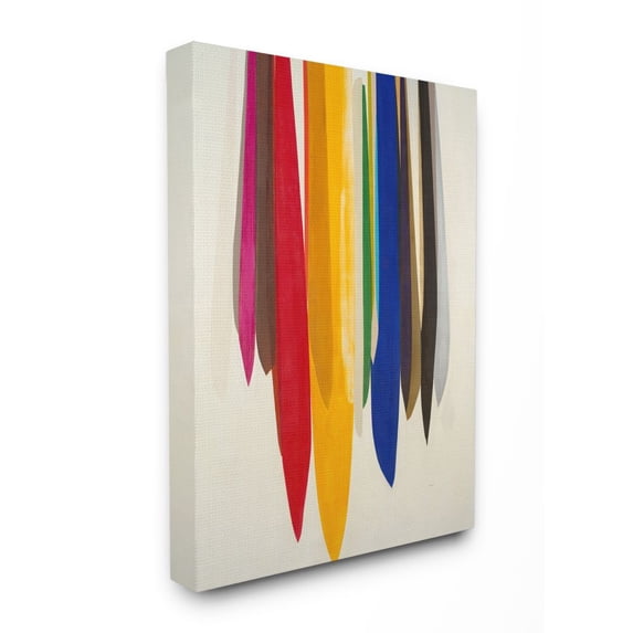 Stupell Industries Rainbow Ribbons Abstract Shape Design Canvas Wall Art by Third and Wall, 16" x 20"