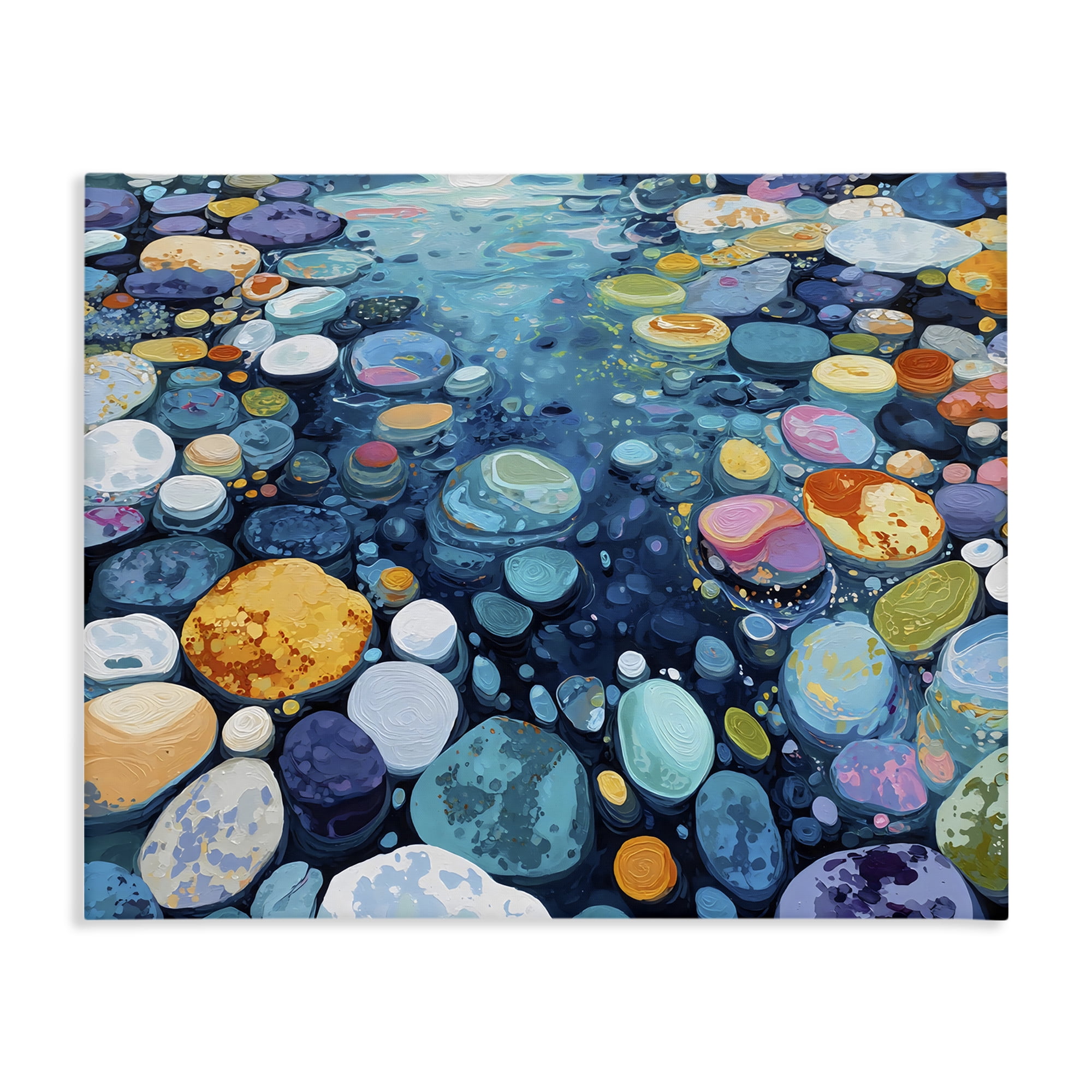 Stupell Industries Rainbow Rocks in River Canvas Wall Art, design by Franklyn Gregory