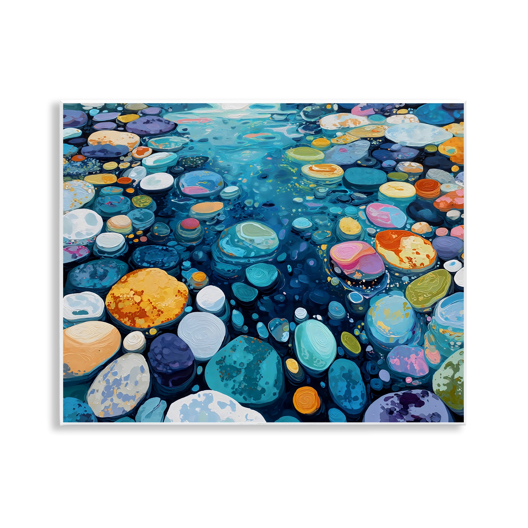 Stupell Industries Rainbow Rocks in River Wall Plaque Art, design by Franklyn Gregory