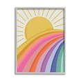 thumbnail image 1 of Stupell Industries Rainbow Stripes Pattern Yellow Sunshine Rays Illustration Framed Wall Art, 11 x 14, Design by Lisa Perry Whitebutton, 1 of 5