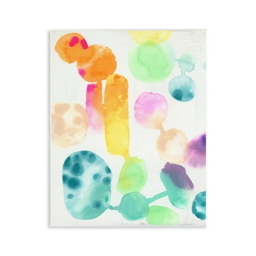 Stupell Industries Rainbow Watercolor Pattern Abstract Painting Unframed Art Print Wall Art, 11 x 14