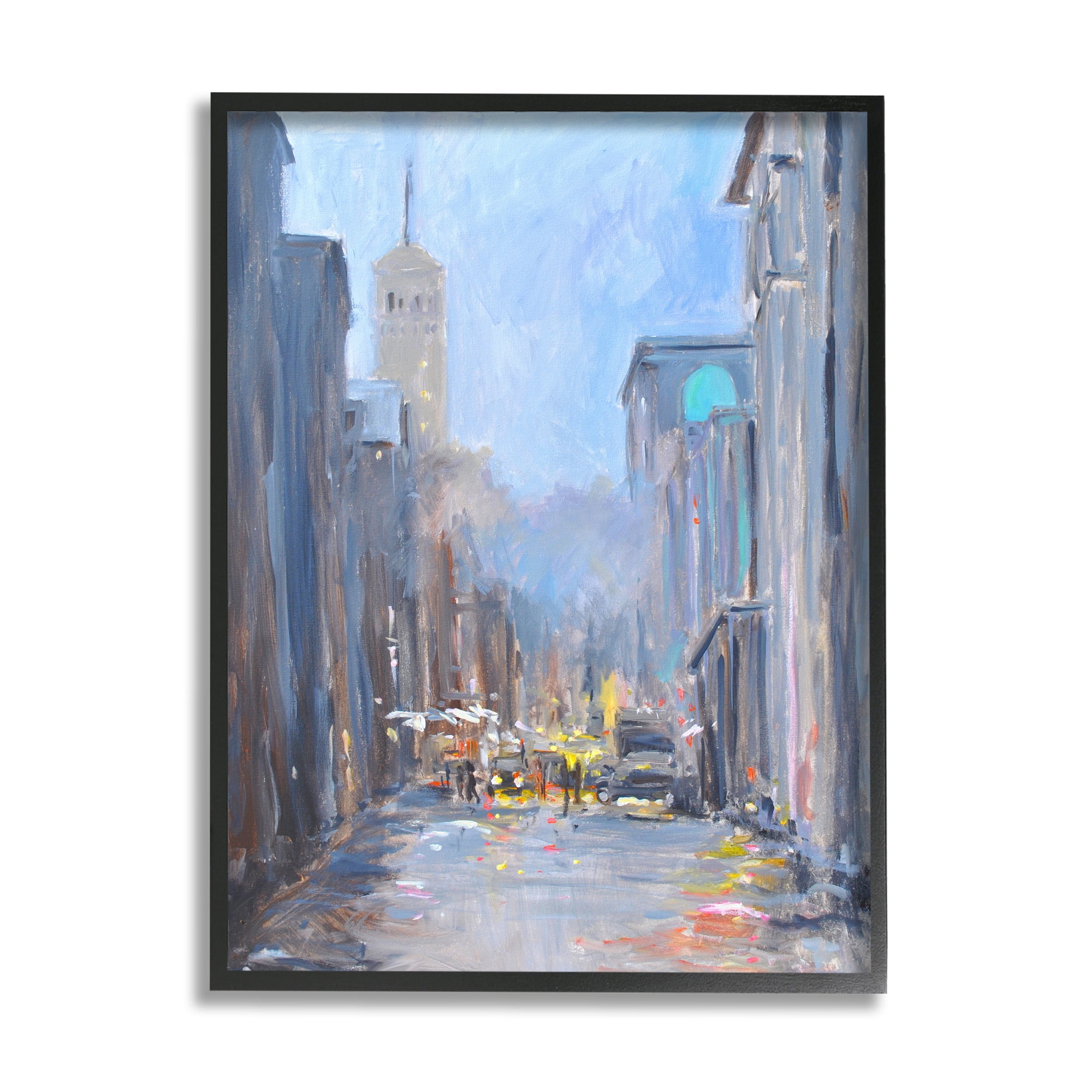 Stupell Industries Rainy City Streets at Dusk Contemporary Urban Architecture, 11 x 14, Design by Allayn Stevens