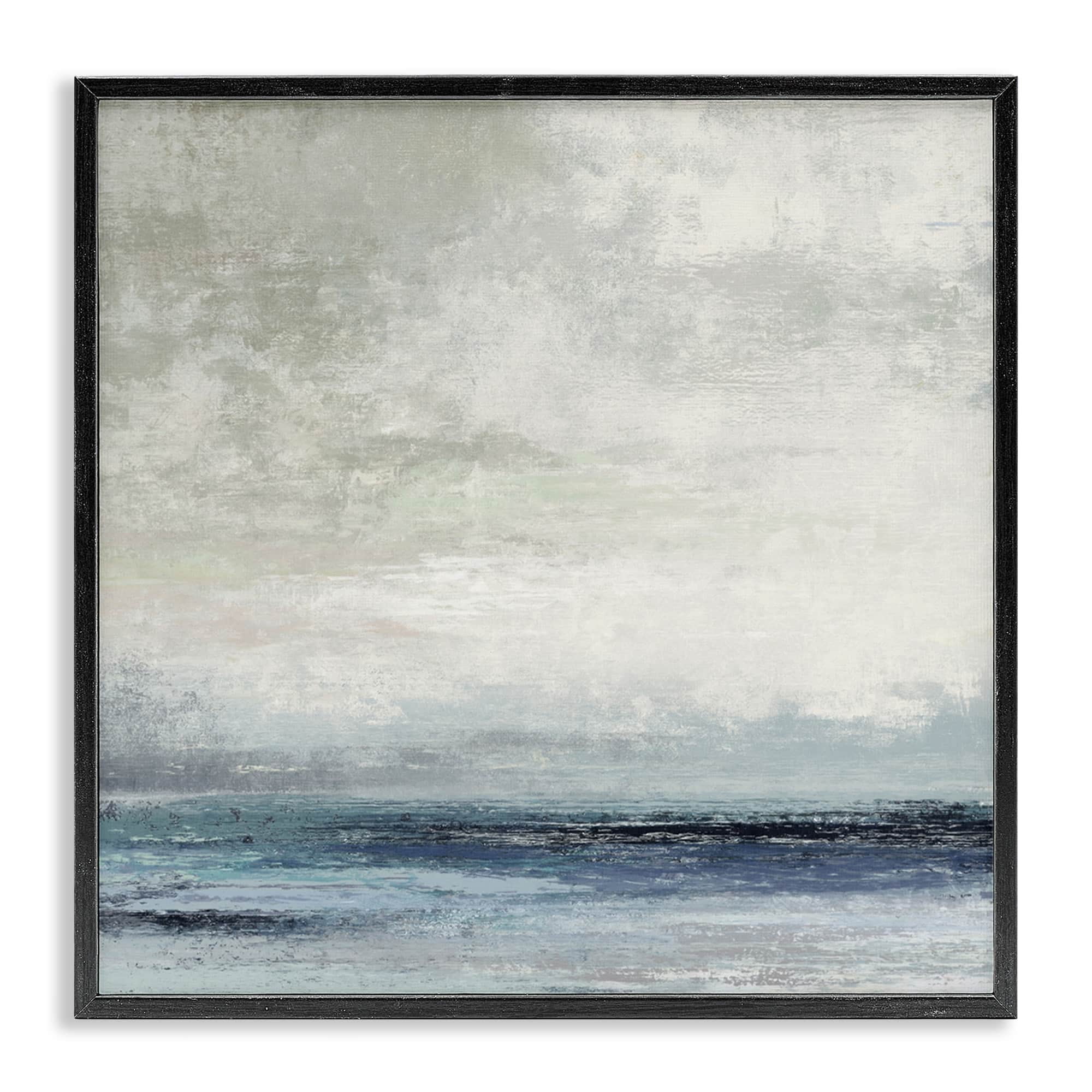 Stupell Industries Rainy Sea Shoreline Cloudy Sky Abstract Viewpoint,24 x 24, Design by Suzanne Nicoll