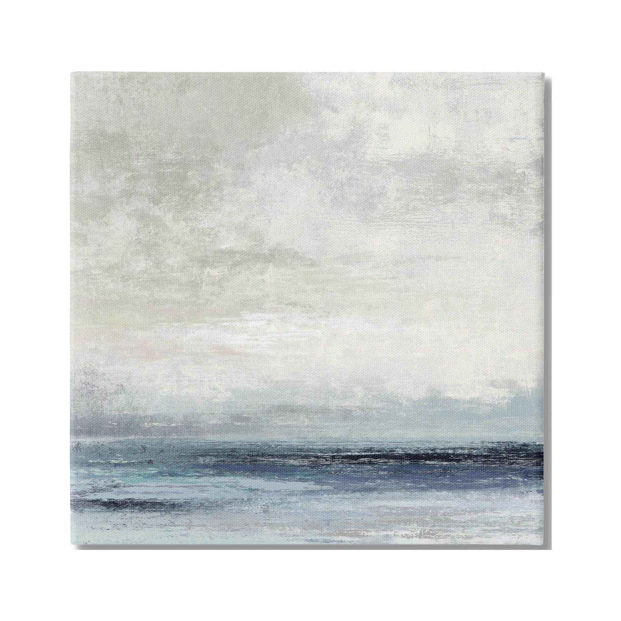 Stupell Industries Rainy Sea Shoreline Cloudy Sky Abstract Viewpoint,30 x 30, Design by Suzanne Nicoll