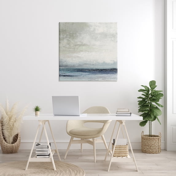 Stupell Industries Rainy Sea Shoreline Cloudy Sky Abstract Viewpoint,36 x 36, Design by Suzanne Nicoll
