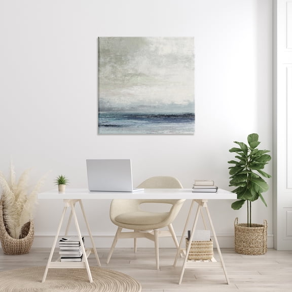 Stupell Industries Rainy Sea Shoreline Cloudy Sky Abstract Viewpoint,36 x 36, Design by Suzanne Nicoll