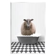 thumbnail image 1 of Stupell Industries Ram in Bathroom Tub Animals & Insects Painting Unframed Art Print Wall Art, 10 x 15, 1 of 7