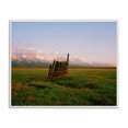 thumbnail image 1 of Stupell Industries Farmhouse Ranch Fence Grasslands Mountain Range Clear Sky Sunrise White Framed Giclee Art, 30 x 24, by Sol Rapson, 1 of 7