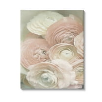 Stupell Industries Ranunculus Blooms Pattern Botanical & Floral Photography Gallery Wrapped Canvas Art Print Wall Art, 16 x 20