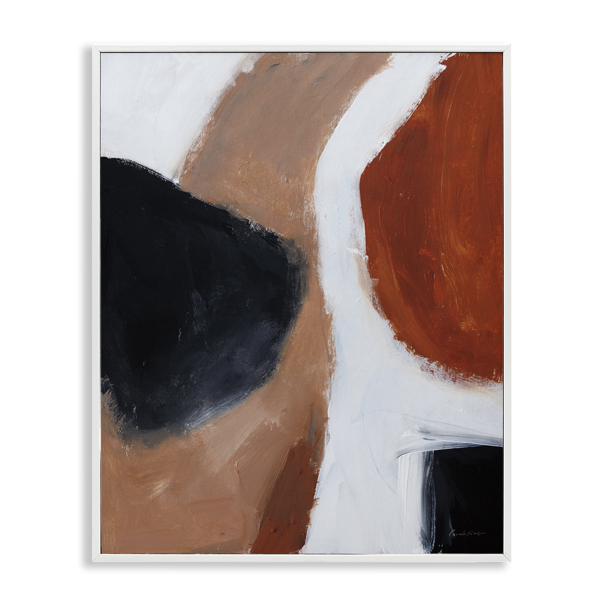 Stupell Industries Rare Earth Tones Abstract Abstract Painting White Framed Art Print Wall Art, 11 x 14
