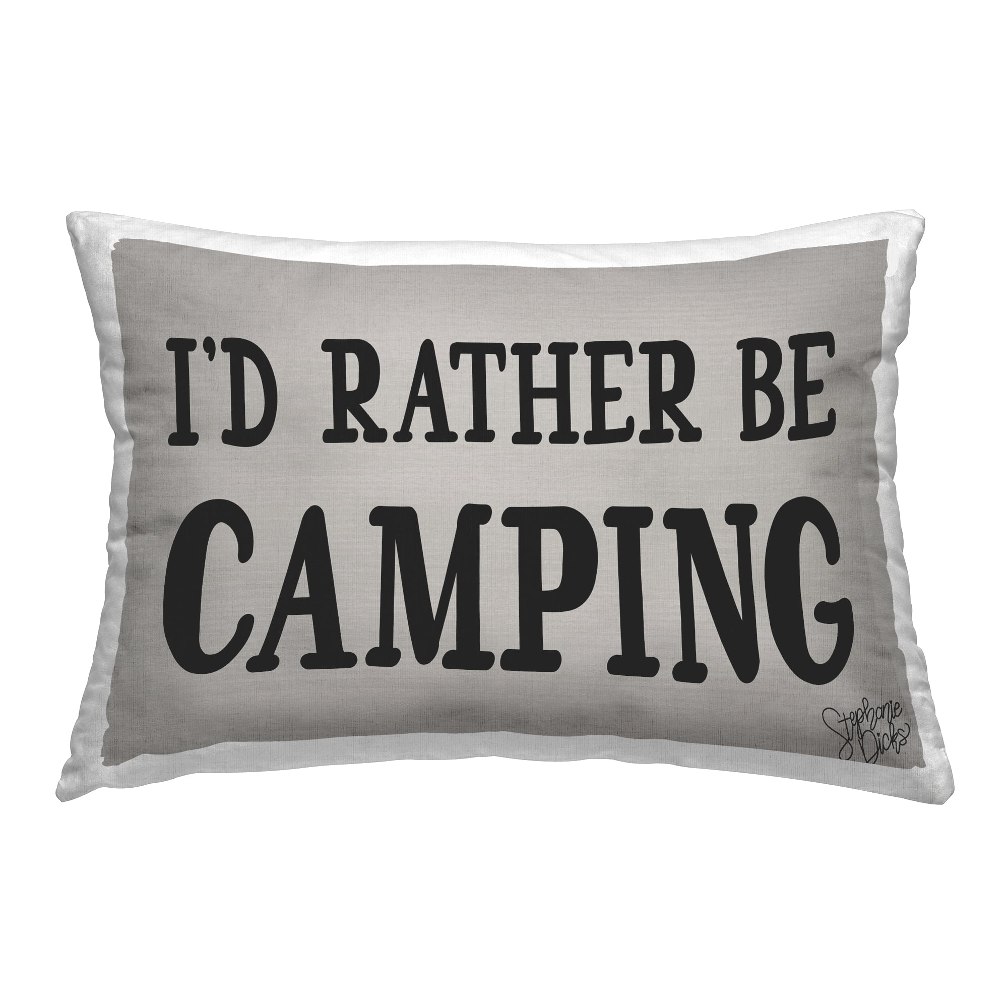 Stupell Industries Rather Be Camping Decorative Printed Throw Pillow Design by Stephanie Dicks.