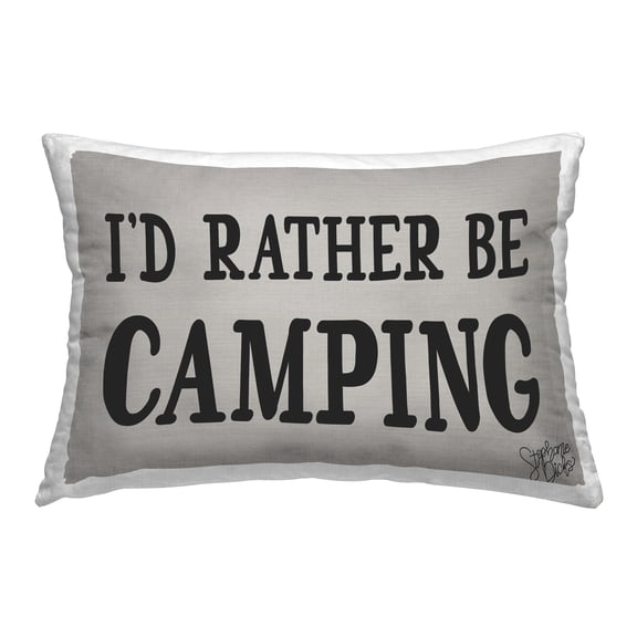 Stupell Industries Rather Be Camping Decorative Printed Throw Pillow Design by Stephanie Dicks.