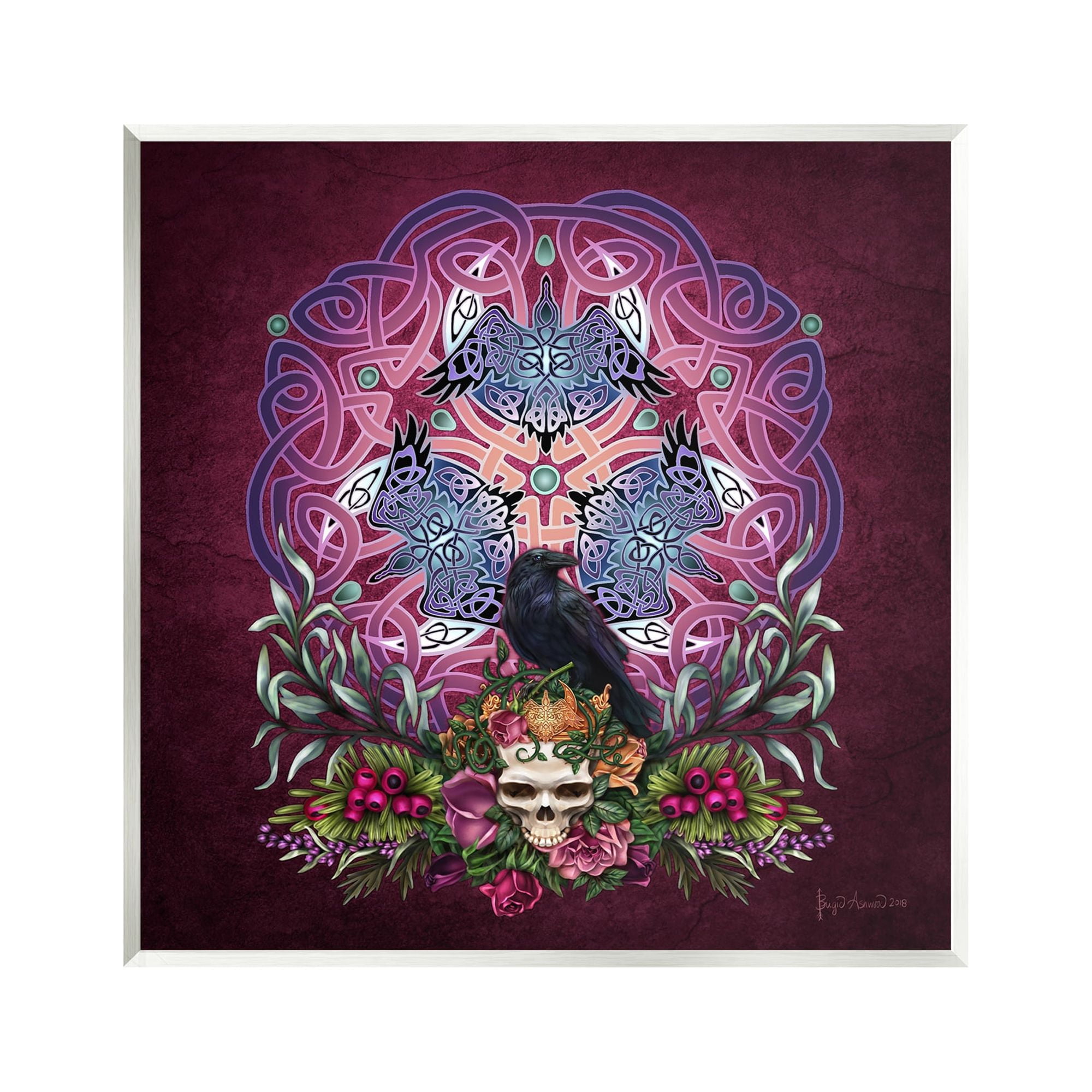 Stupell Industries Ravens & Celtic Knot Animals & Insects Painting Unframed Art Print Wall Art, 12 x 12