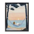 thumbnail image 1 of Stupell Industries Contemporary Reading At Sunset in Hammock Black Floating Frame Canvas Art, 17 x 21, by The Prints Vibe, 1 of 8